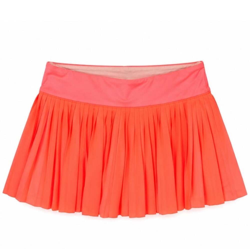Lululemon Play Off The Pleats Coral Pink Tennis Running Skirt Skort 10